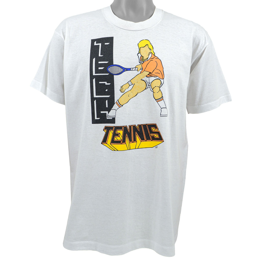 Vintage (Screen Stars) - Tech Tennis / Dominance Tiger T-Shirt 1990s X-Large Retro