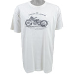 Harley Davidson - White Harley Davidson V-Twin, Greenville, South Carolina T-Shirt 1996 Large Vintage Retro