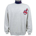 MLB (Off the Bench) -  Cleveland Indians Turtleneck Sweatshirt 1990s Large Retro Baseball