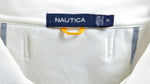 Nautica - White Plaid 1/4 Zip Sweatshirt 1990s X-Large Vintage Retro