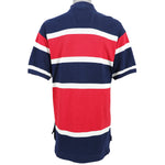 Nautica - Black & Red Stripes Polos T-Shirt 1990s X-Large Vintage Retro