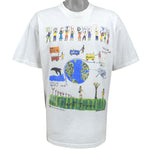 Vintage - White Earth Day T-Shirt 1990 X-Large Vintage Retro