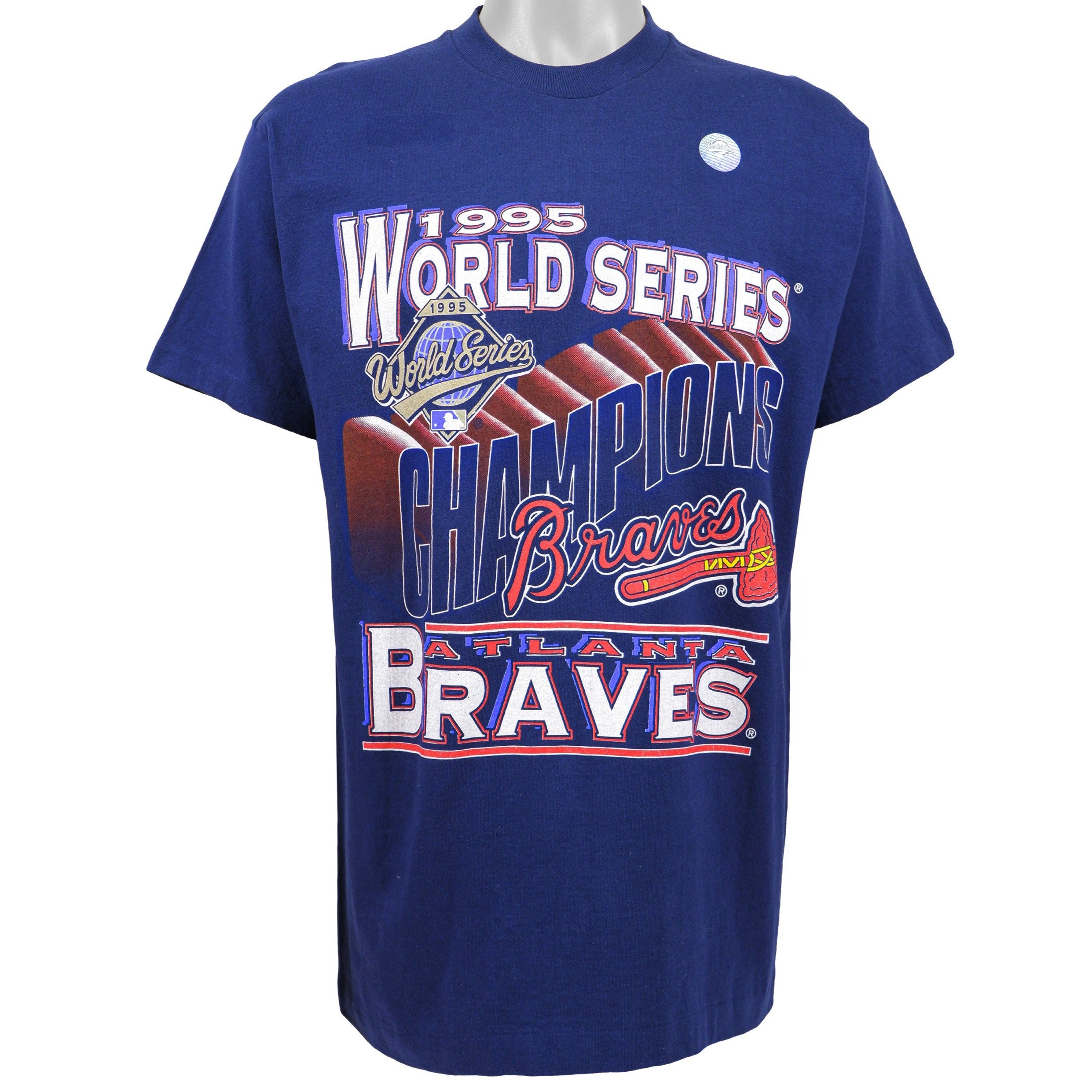 Vintage 1995 Atlanta Braves T-Shirt Xlarge in 2023  Atlanta braves shirt, Braves  tshirt, World series shirts