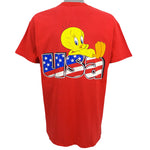 Looney Tunes (Delta) - Tweety USA single Stitch T-Shirt 1995 Large