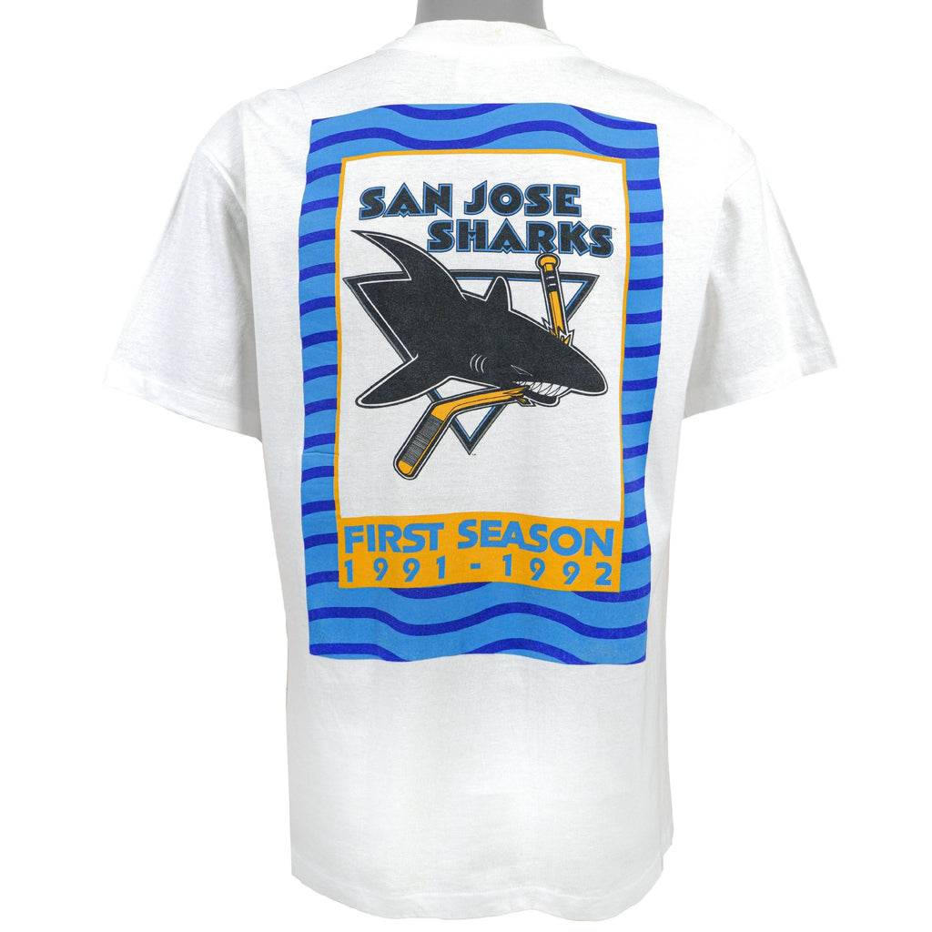 NHL (Hanes) - San Jose Sharks Deadstock T-Shirt 1991 Medium Vintage Retro