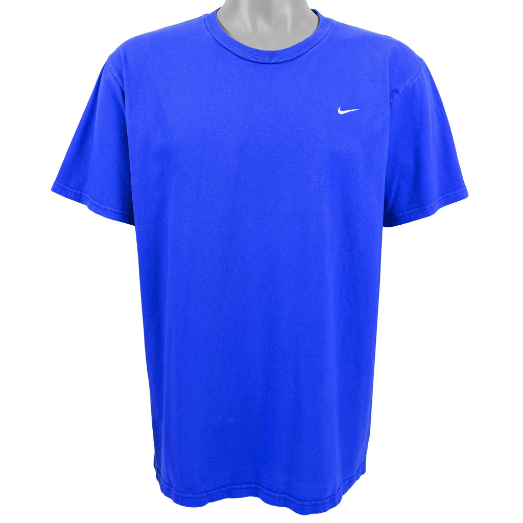 Nike - Blue Classic T-Shirt 1990s Large Vintage Retro