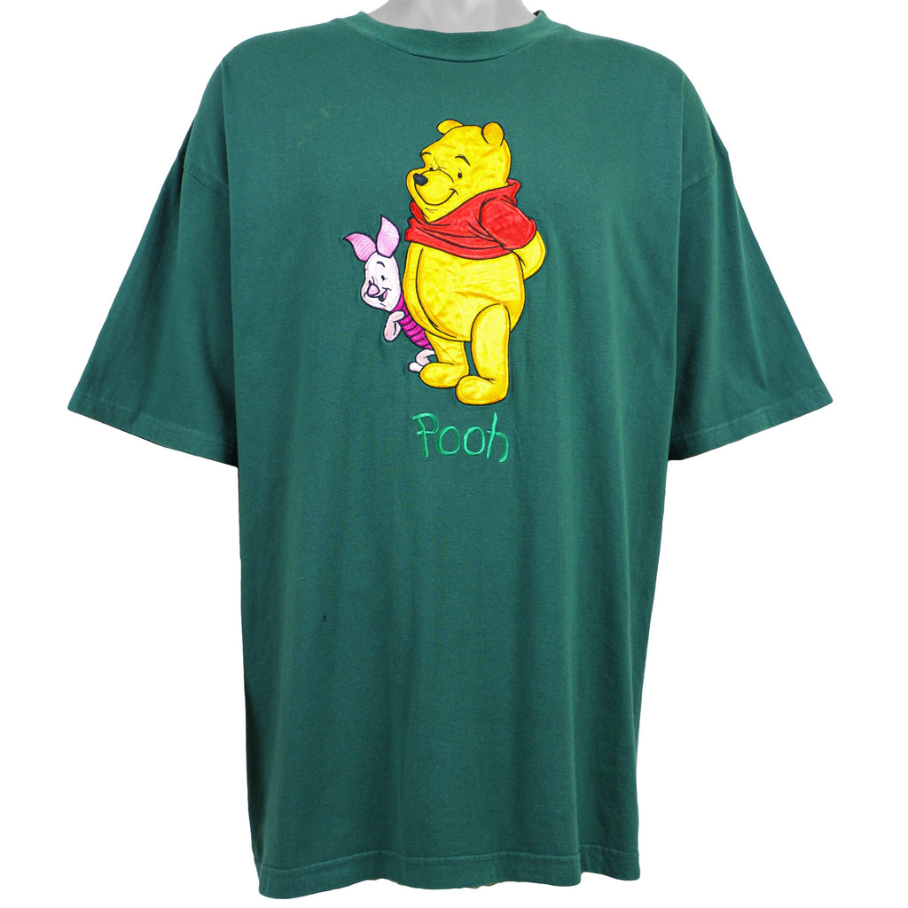 Disney - Pooh Embroidered Spell-Out T-Shirt 1990s XX-Large Vintage Retro