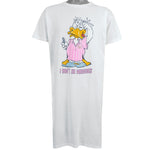 Vintage - I Dont Do Mornings Long Pajamas T-Shirt 1990s X-Large