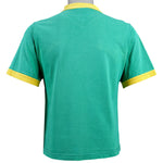 Vintage (Spike Boyz) - Green with Yellow V-Neck T-Shirt 1990s Medium Vintage Retro