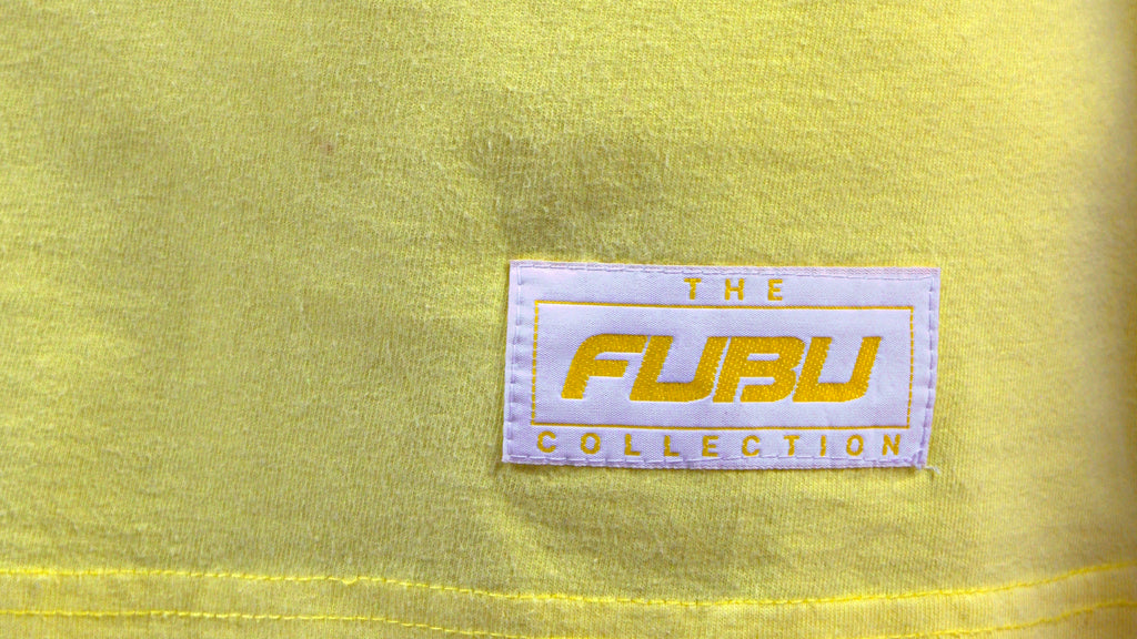 FUBU - Yellow Deadstock T-Shirt 1990s Medium Vintage Retro