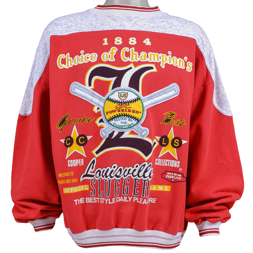 Vintage (Louisville Slugger) - 1884 Choice of Champions, Genuine Bats Sweatshirt 1980s Large Baseball Retro