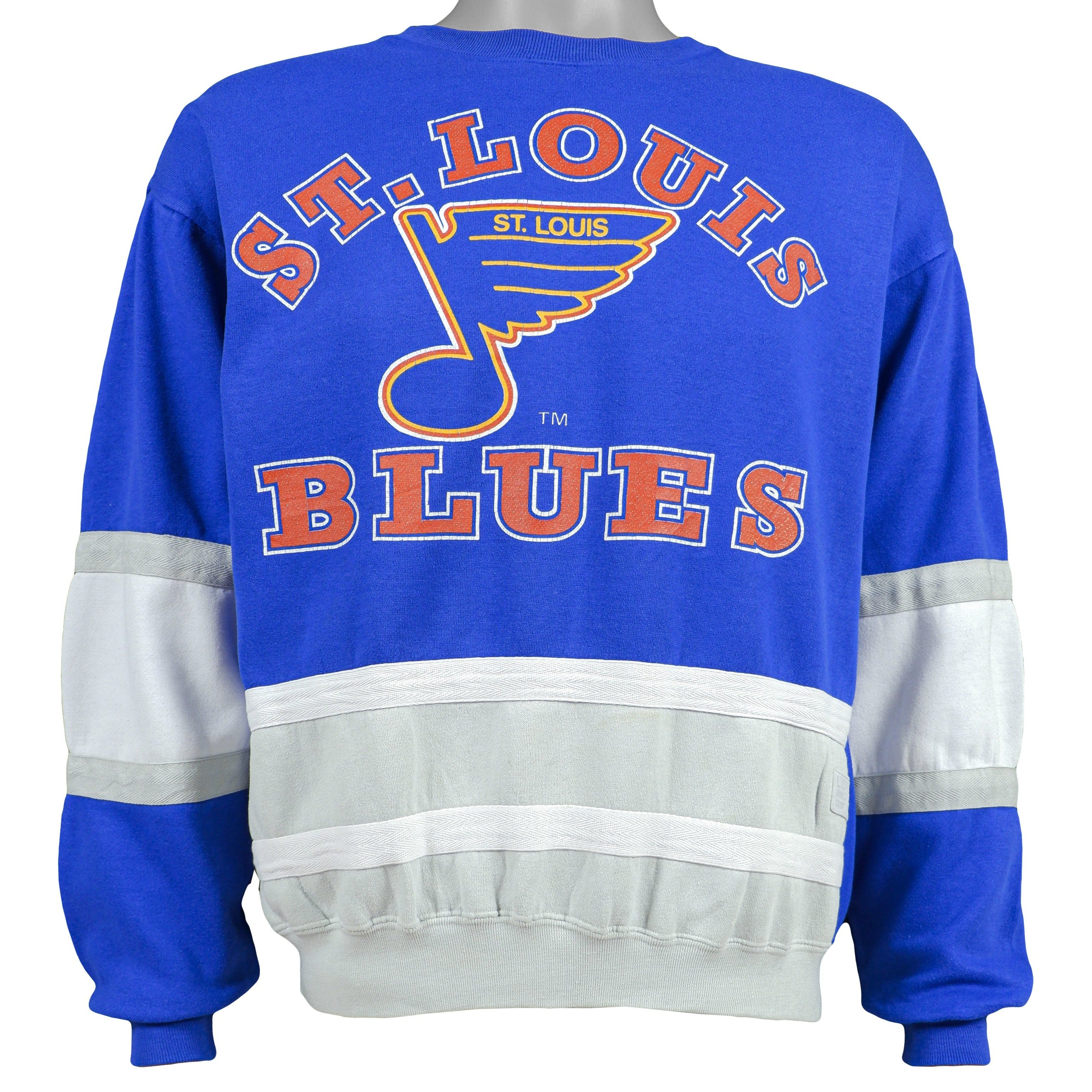 Vintage Nike Team St. Louis Blues NHL Quarter Zip Sweatshirt Blue
