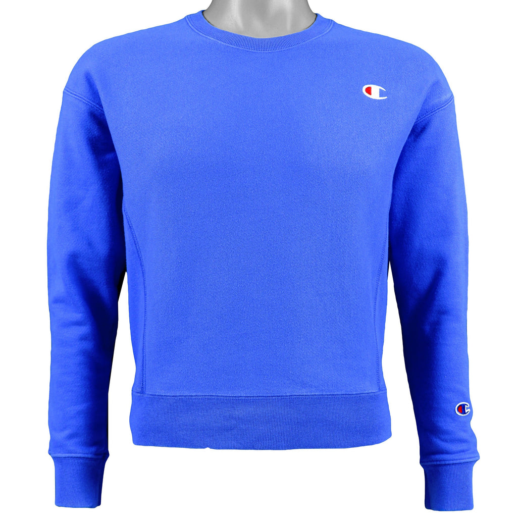 Champion - Blue Classic Sweatshirt 1990s Small Vintage Retro