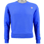 Champion - Blue Classic Crew Neck Sweatshirt 1990s Small