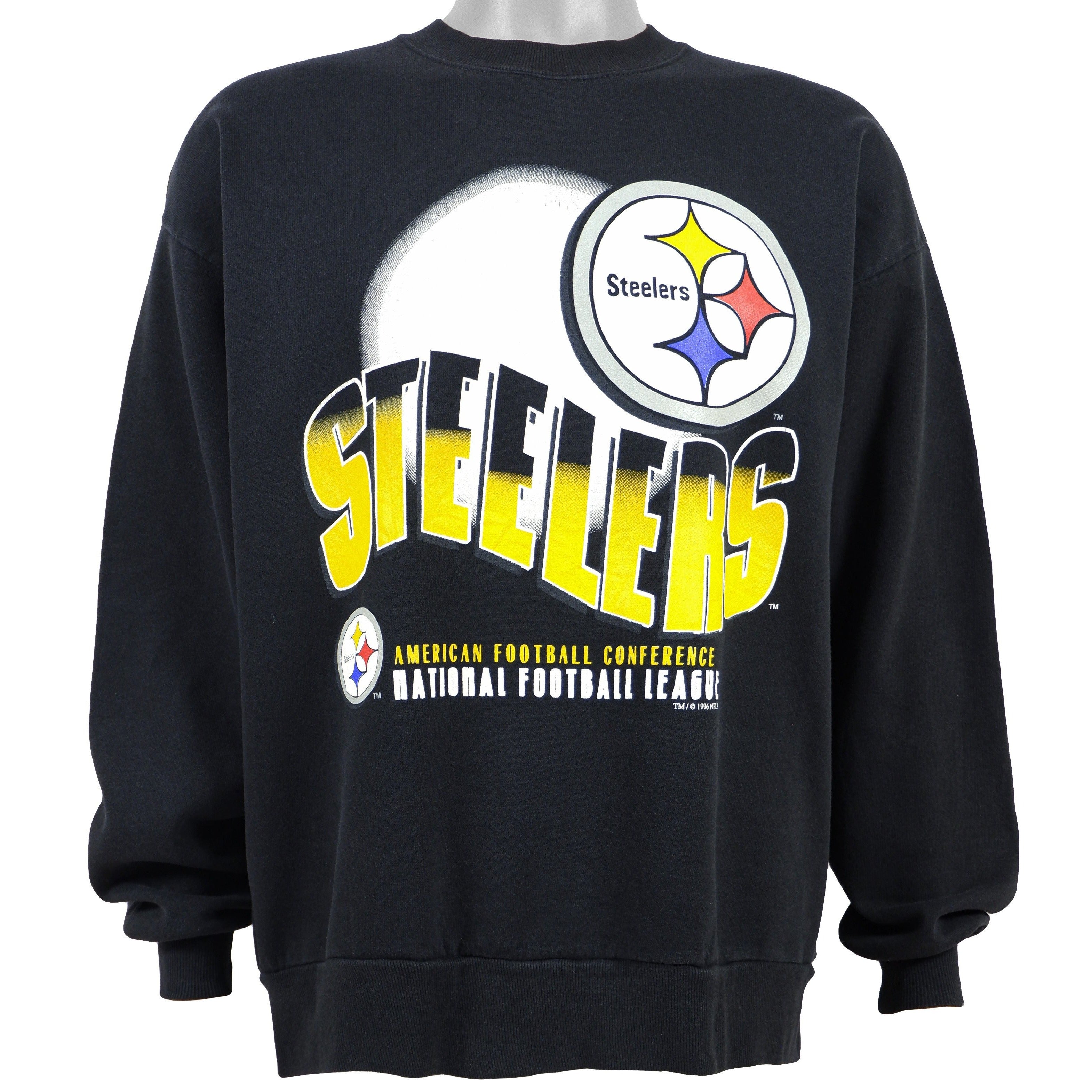 Upcycled Vintage Steelers Flame Sweatshirt