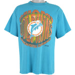 NFL (Trench) - Miami Dolphins Spell-Out T-Shirt 1990s X-Large Vintage Retro Football