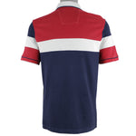 Nautica - Red, White & Blue Polo T-Shirt 1990s Medium Vintage Retro