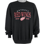 NHL (Lee) - Detroit Red Wings Big Logo Crew Neck Sweatshirt 1990s X-Large Vintage Retro Hockey