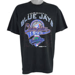 MLB (Trench) - Toronto Blue Jays, American League Champions Team Signatures T-Shirt 1993 X-Large