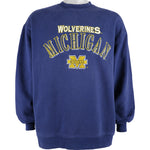 NFL (Logo Athletic) - Michigan Wolverines Crew Neck Sweatshirt 1990s Large