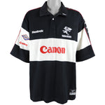 Reebok - Sharks, Currie Cup 1/4-Button Deadstock Rugby T-Shirt 2001 Large