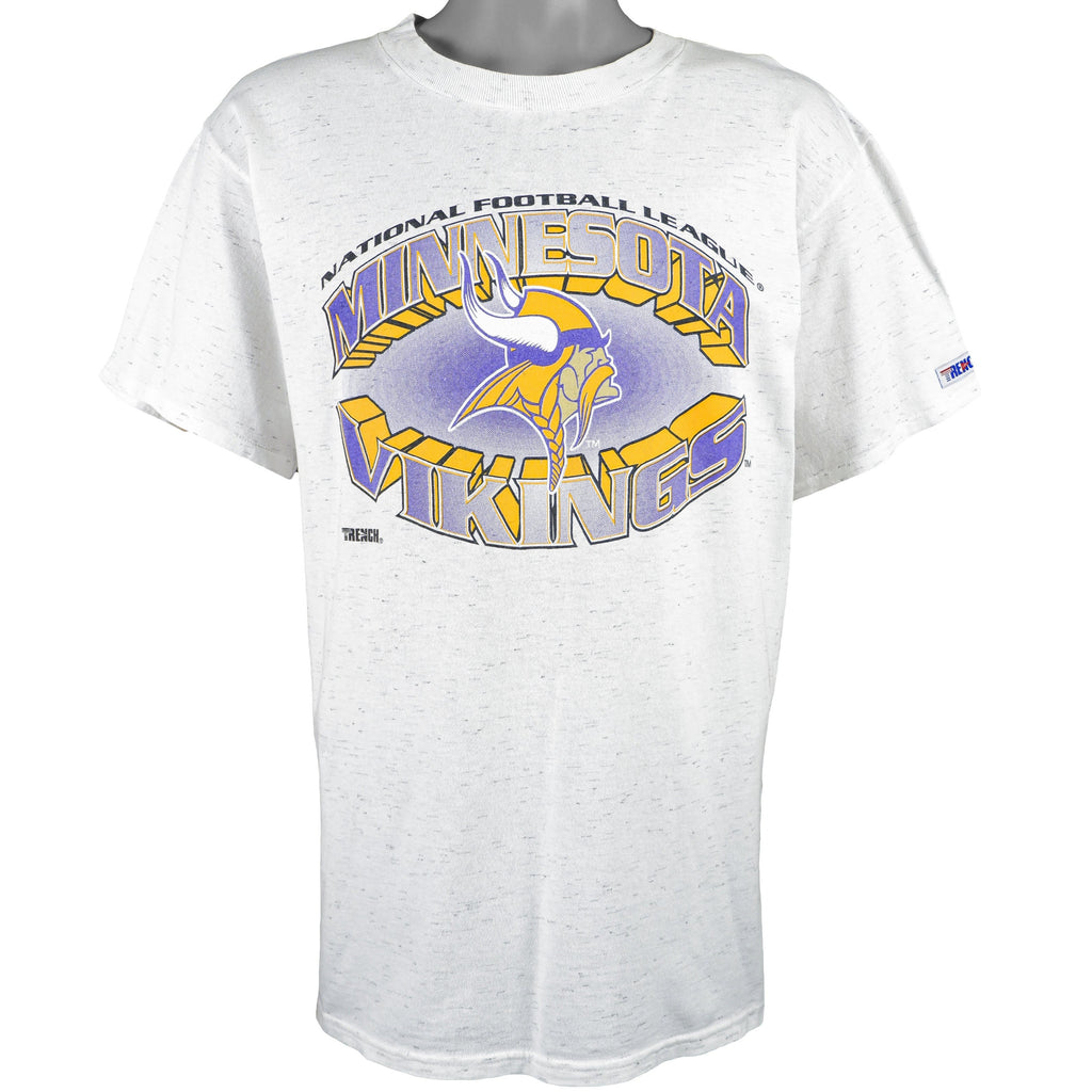 NFL (Trench) - Minnesota Vikings T-Shirt 1990s Large Vintage Retro Football