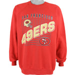 NFL (Logo 7) - San Francisco 49ers Spell-Out Sweatshirt 1990s X-Large