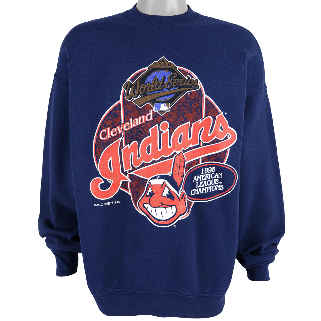 MLB - Cleveland Indians Big Logo Sweatshirt 1995 Large Vintage Retro Baseball