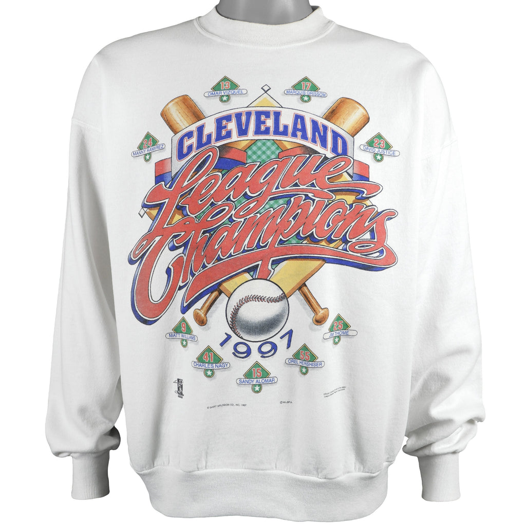 MLB (Hanes) - Cleveland Indians Big Logo Sweatshirt 1997 X-Large Vintage Retro Baseball