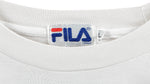 FILA - White Big Logo T-Shirt 1990s Large Vintage Retro