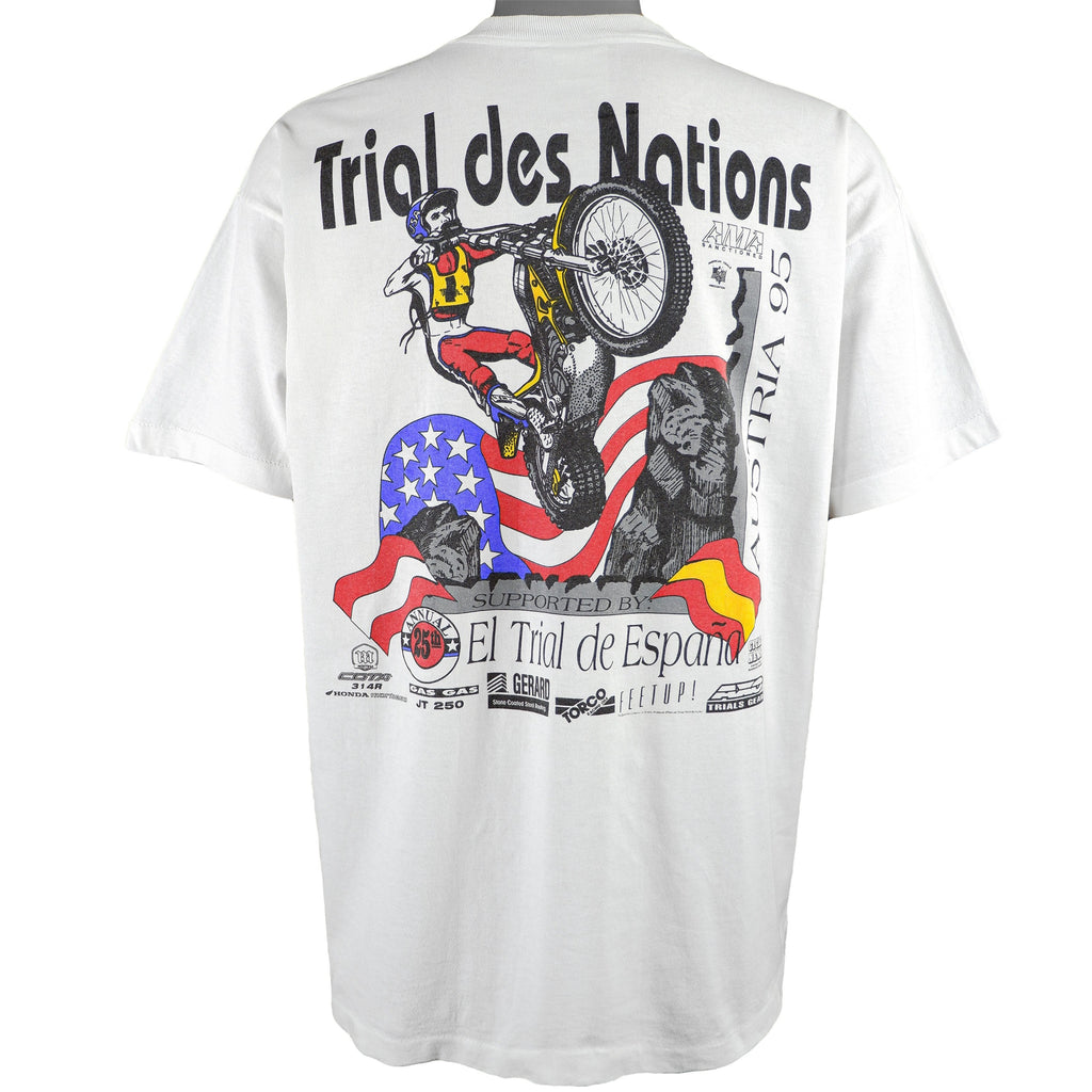 Vintage (Axo) - Trial Des Nations Motocross Deadstock T-Shirt 1995 Large Retro