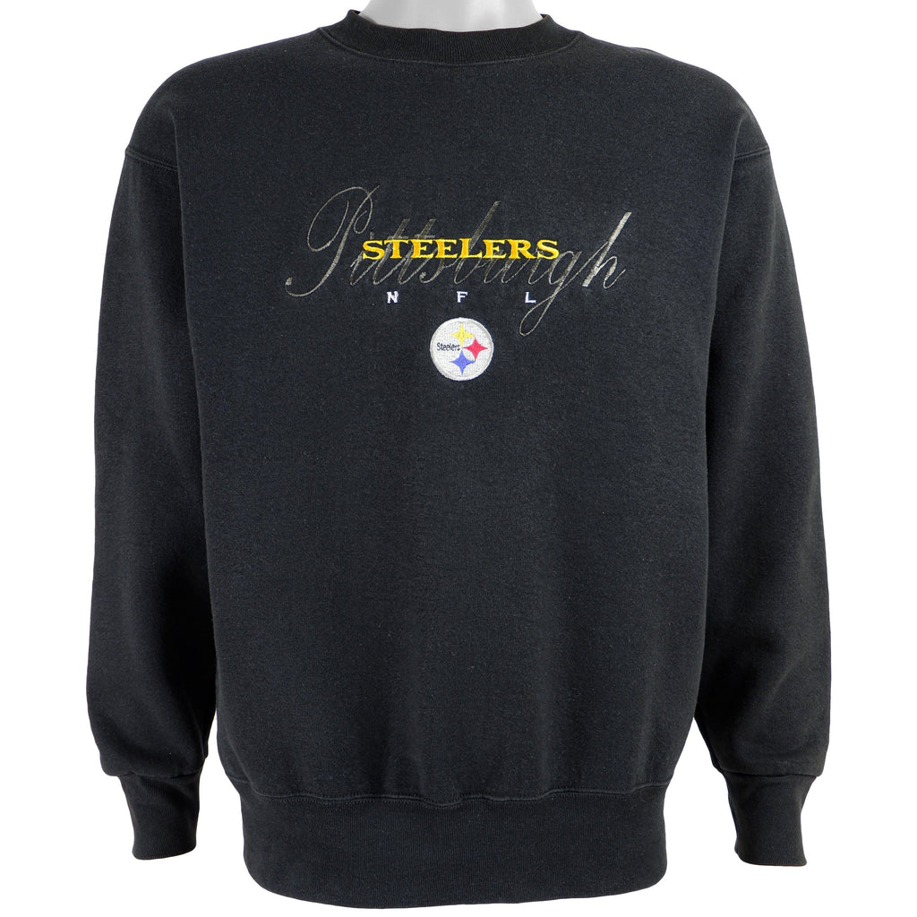 NFL - Pittsburgh Steelers Big Logo Sweatshirt 1990s Medium Vintage Retro