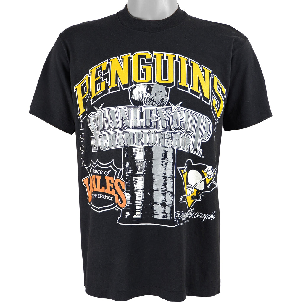 NHL - Pittsburgh Penguins Deadstock T-Shirt 1991 Large Vintage Retro Hockey