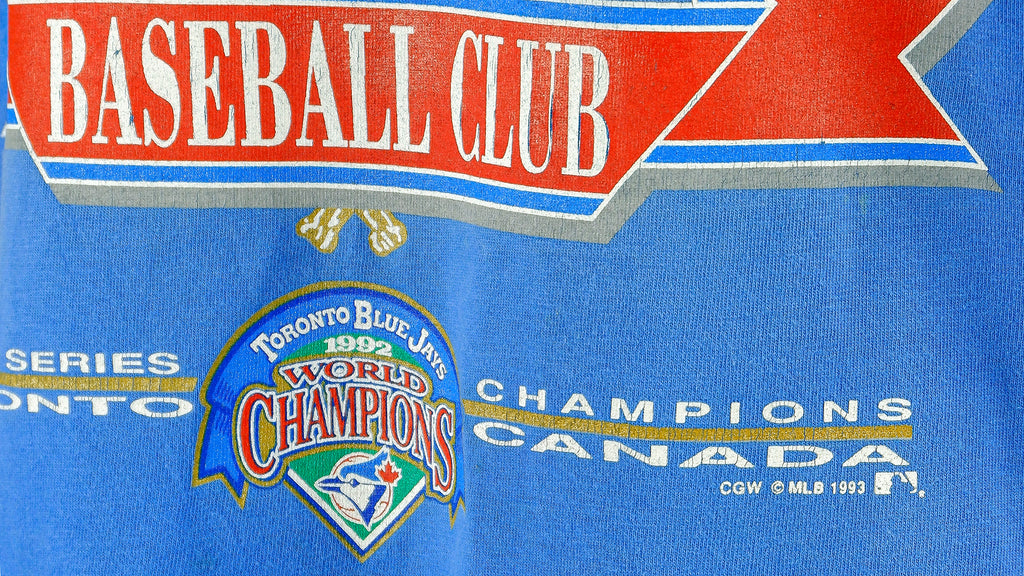 MLB (Waves) - Toronto Blue Jays Spell-Out T-shirt 1993 X-Large Vintage Retro Baseball