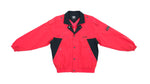 Adidas - Red with Black Button / Zip Up Windbreaker 1990s Medium