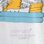 Vintage (Hanes) - Step Up Kitties By Carol Montgomery T-Shirt 1993 Large Vintage Retro