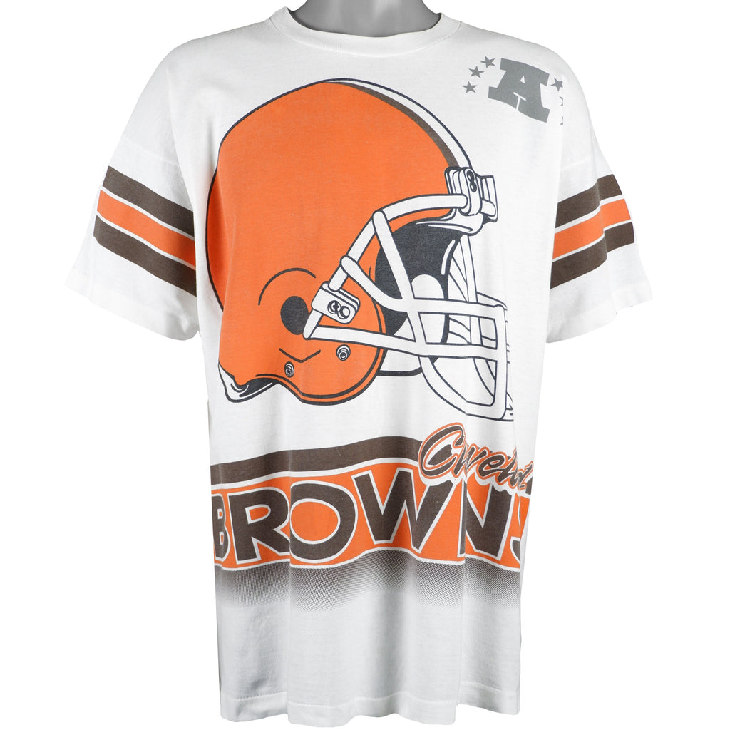 NFL (Salem) - Cleveland Browns T-Shirt 1990s X-Large Vintage Retro Football