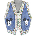 Disney (Poppins) - Mickey Mouse Denim Vest 1990s Medium