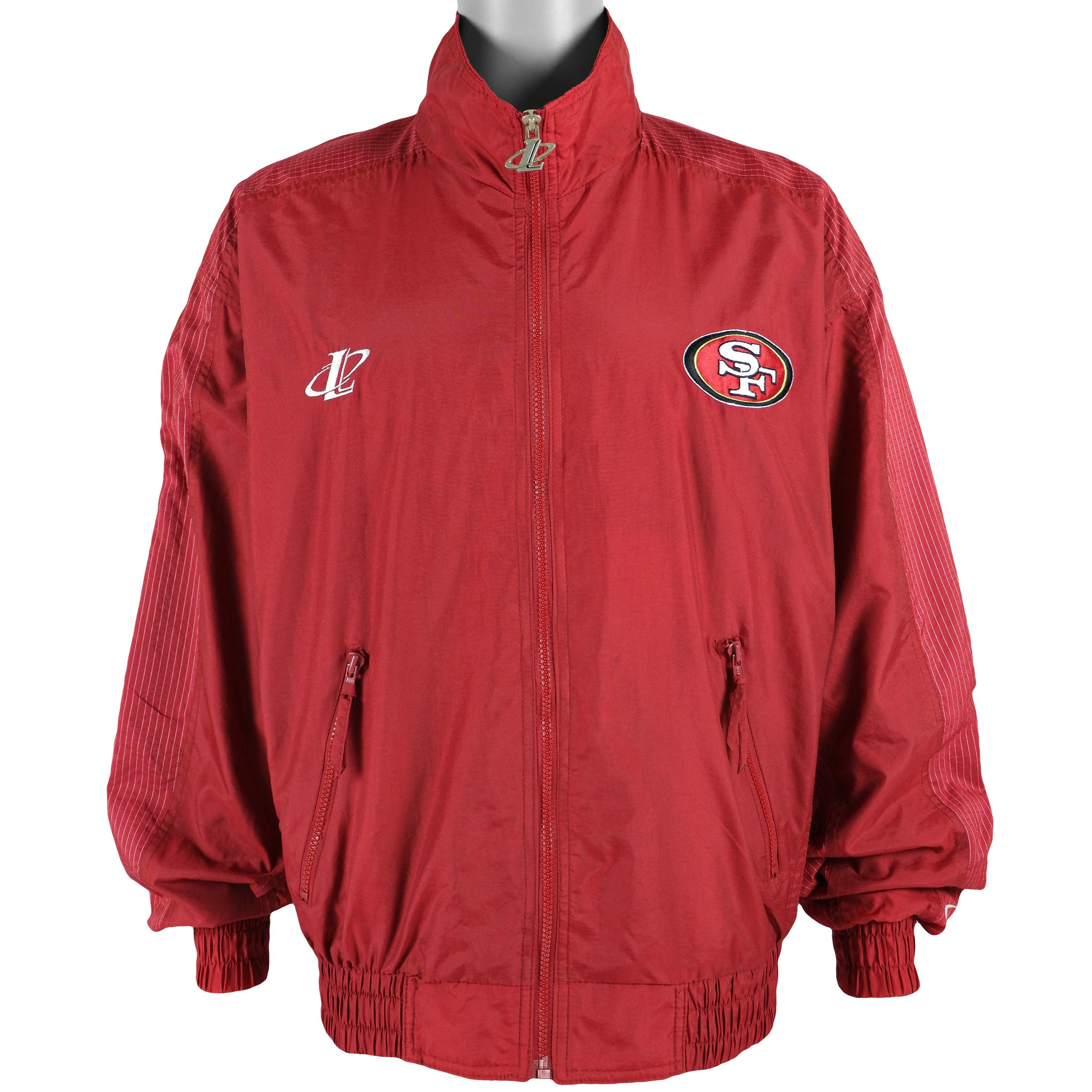 San Francisco 49ers: 1990's Champion Spellout Proline Sideline Jacket –  National Vintage League Ltd.