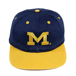 NCAA (Logo 7) - Michigan Wolverines Snapback Hat 1990s Adjustable Vintage Retro Football College