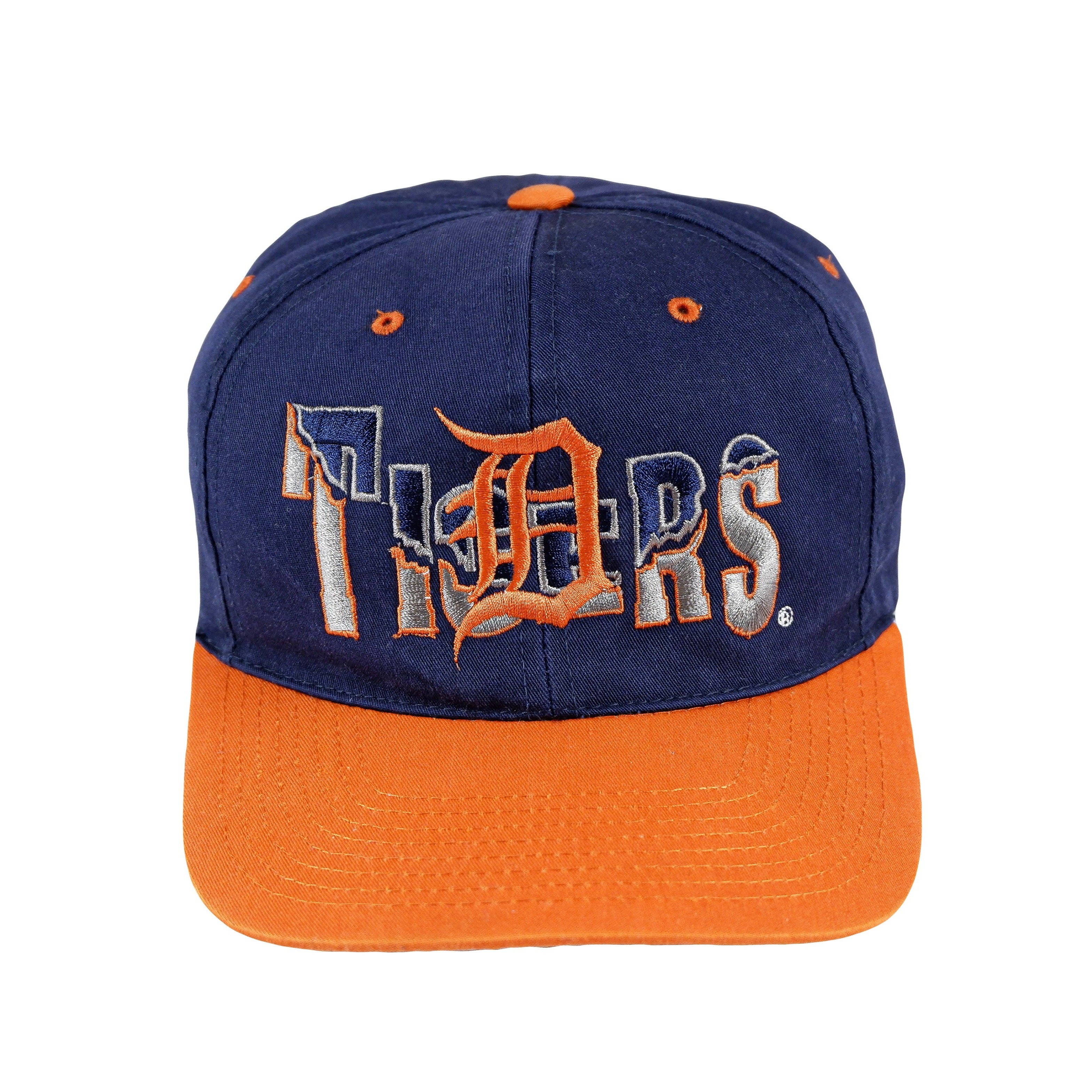 VINTAGE Detroit Tigers Hat Cap Adjustable Red Grosscap MLB Baseball Adult  90s