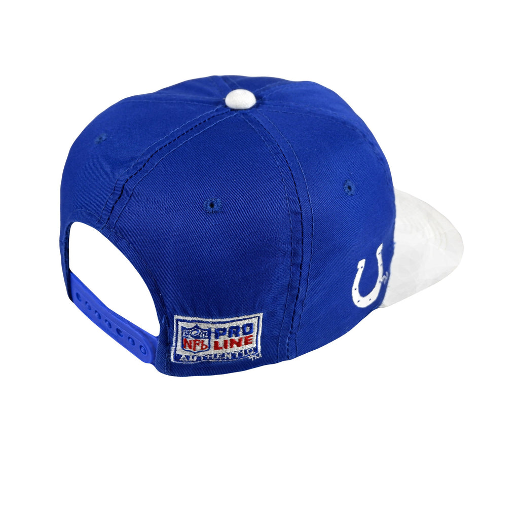 NFL (Proline) - Indianapolis Colts Snapback Hat 1990s Adjustable Vintage Retro Football