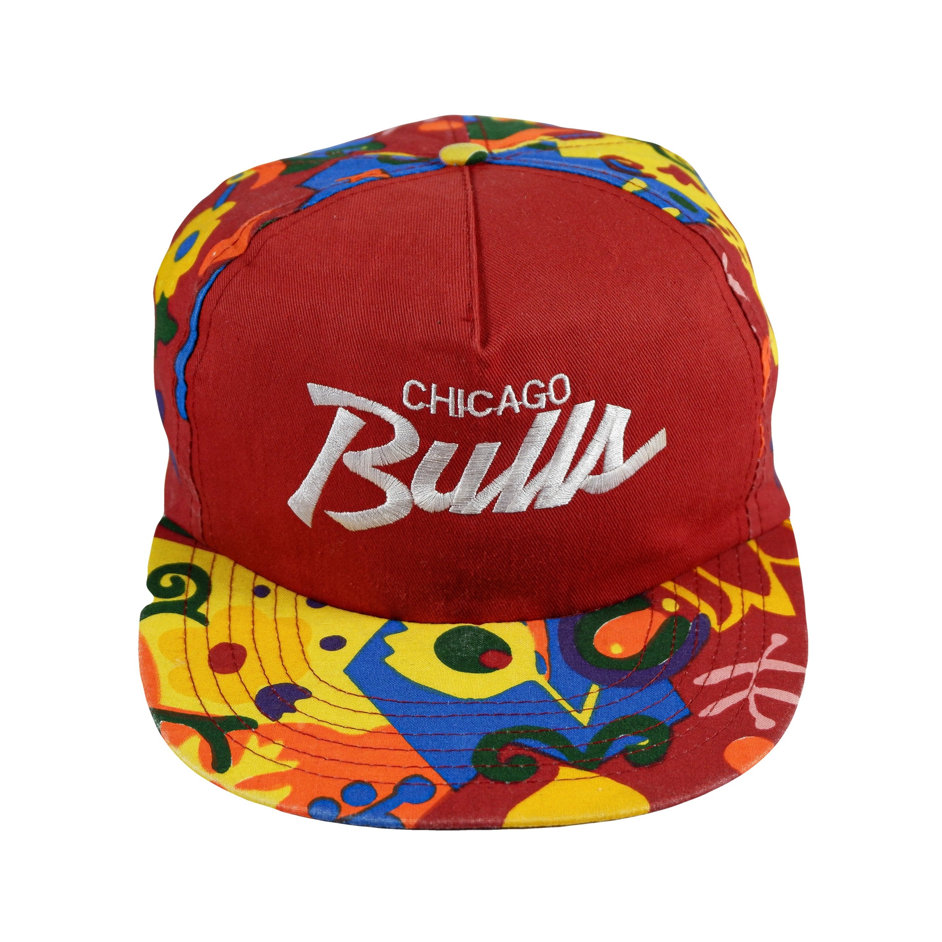 90's Chicago Bulls Baseball Cap Snapback Hat Black Red -  Israel