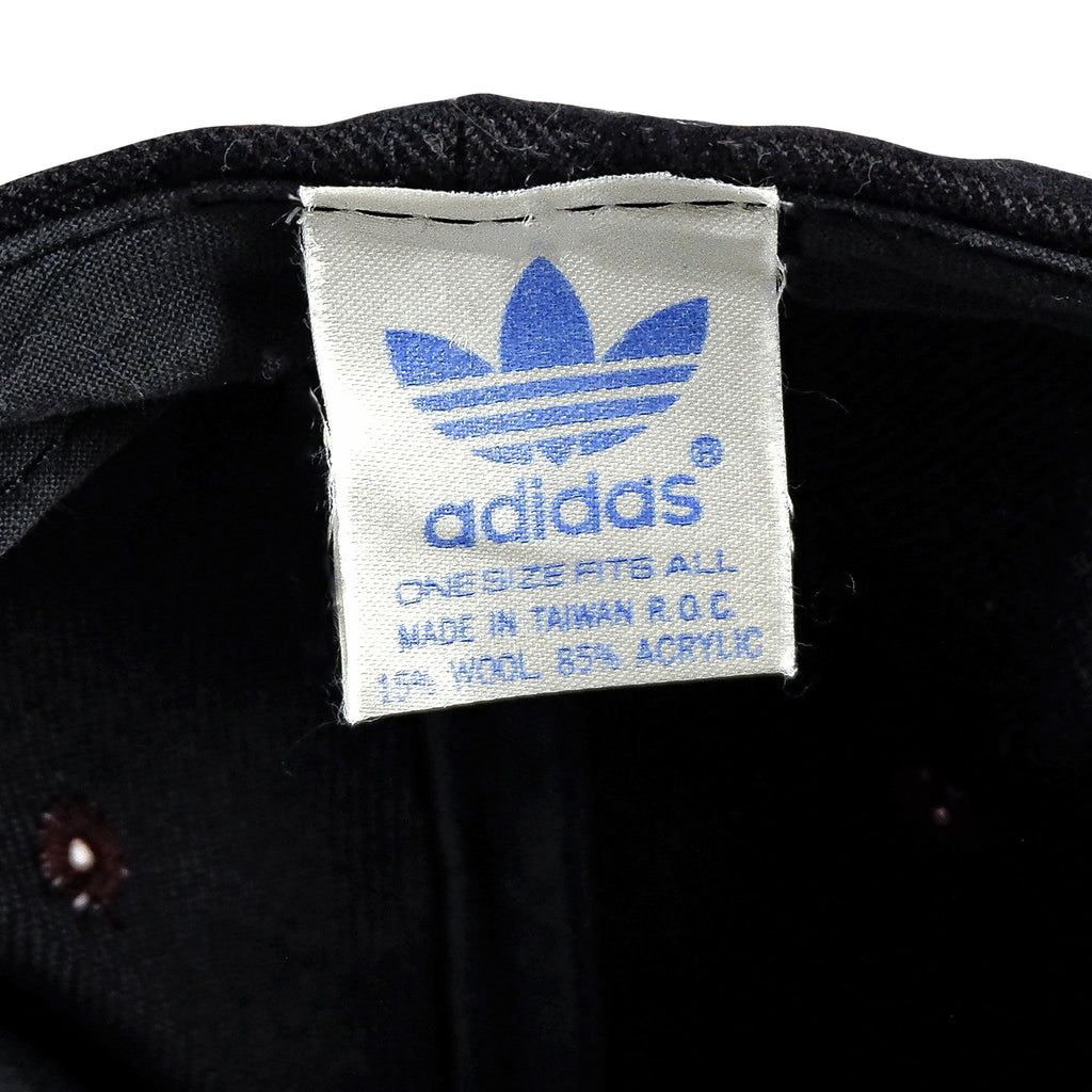 Adidas - Black Big spell-Out Snapback Hat 1990s Adjustable Vintage Retro