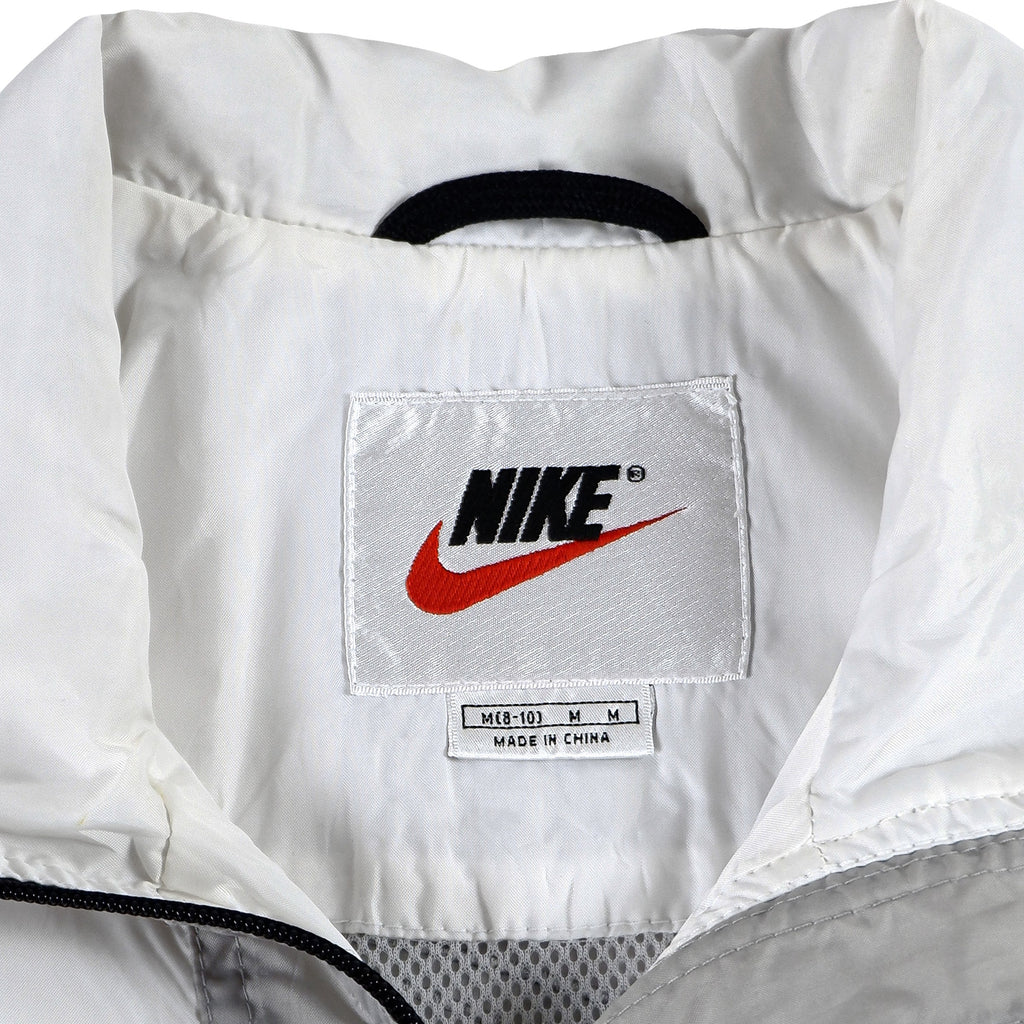 Nike - Black& White Big Logo Windbreaker 1990s Medium Vintage Retro