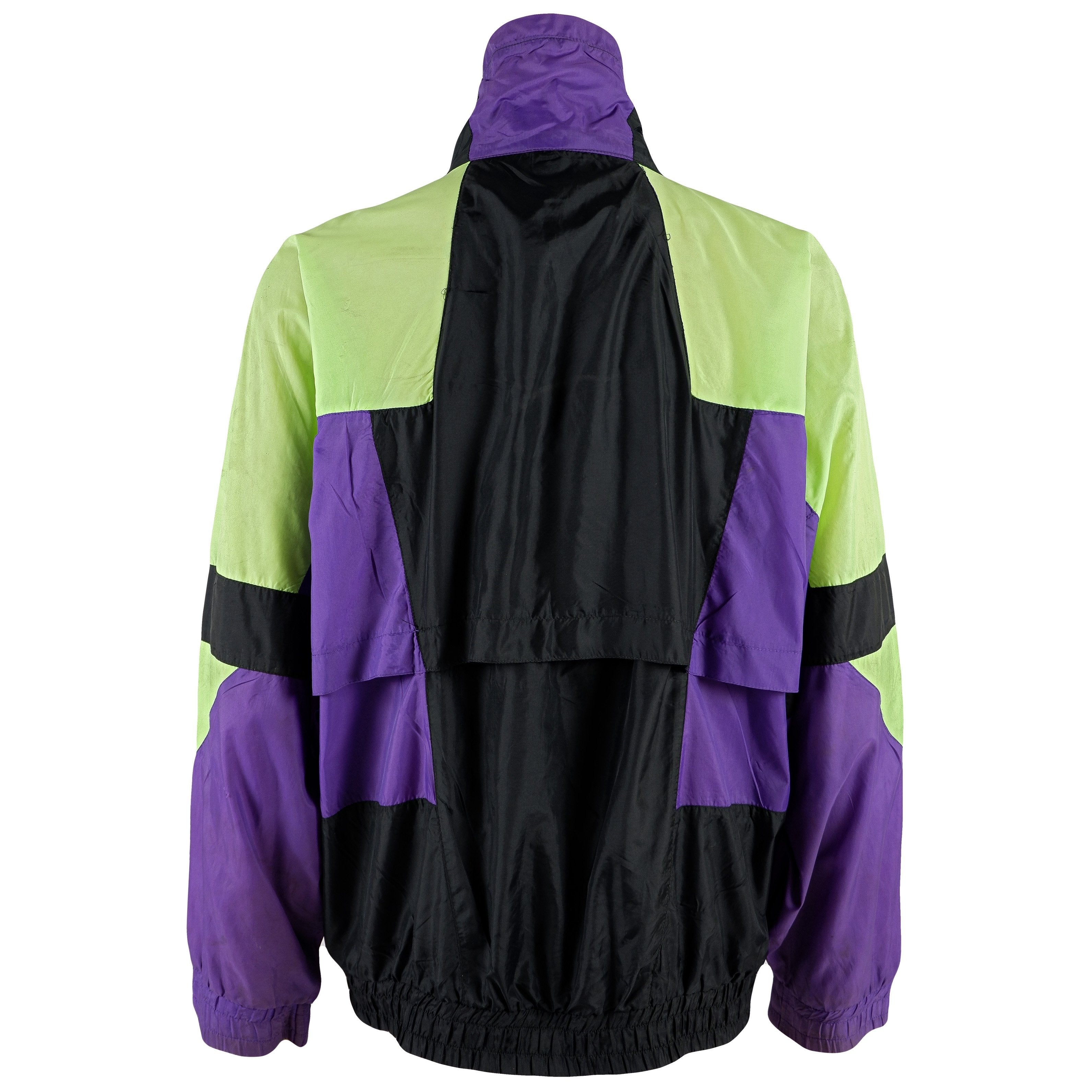 Vintage (Givenchy) - Black & Green Windbreaker 1990s X-Large