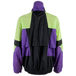 Vintage (Givenchy) - Black & Green Windbreaker 1990s X-Large Vintage Retro