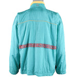 New Balance - Green with Pattern Windbreaker 1990s Large Vintage Retro