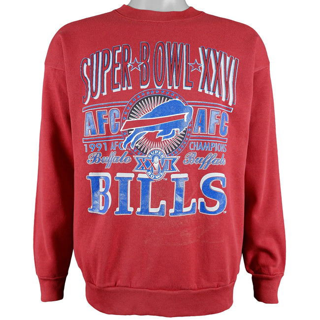 Vintage Trench tag Buffalo Bills 1991 AFC Champs crew neck sweatshirt Sz XL