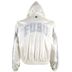 FUBU - White Spell-Out Hooded Bomber Jacket 1990s Large